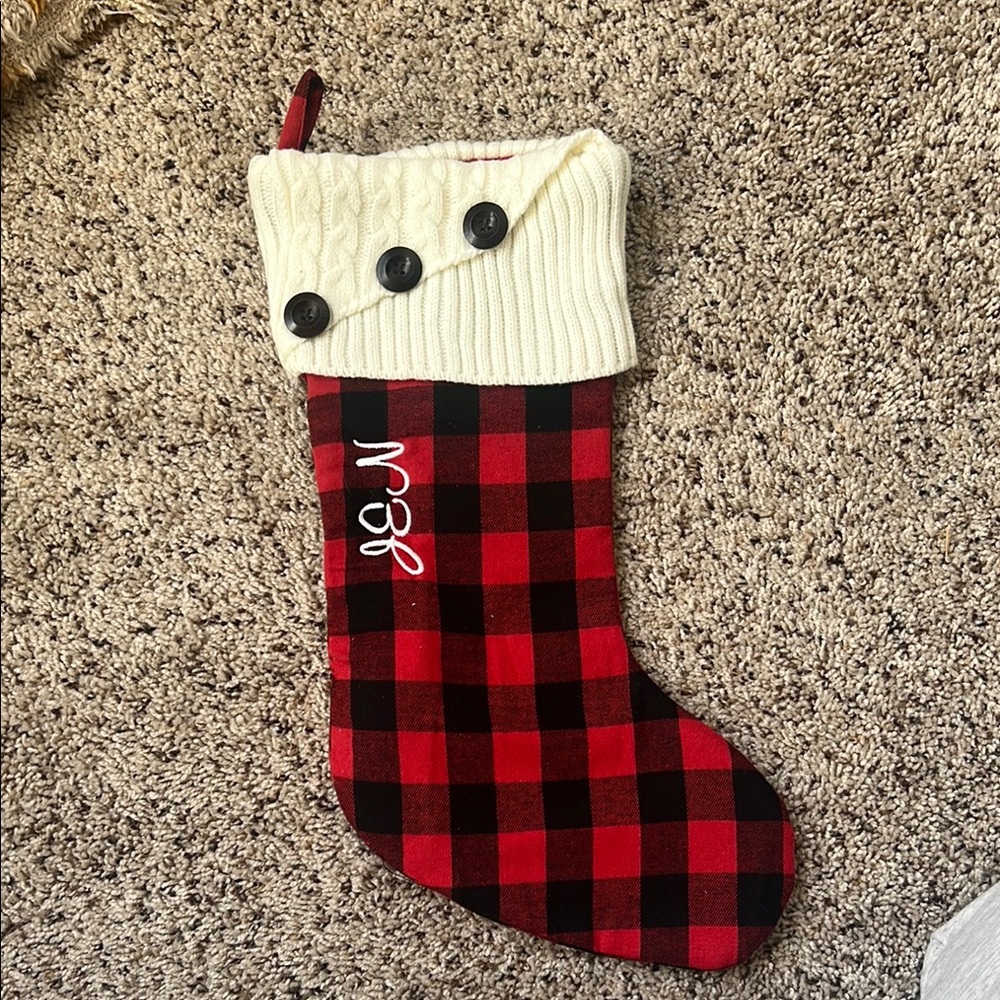 Red and Black Plaid Christmas Stocking